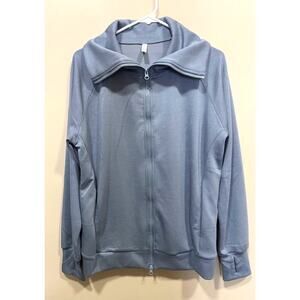 Casly Liimet Full Zip Soft Powder Blue Activewear Jacket Women's Sz Med